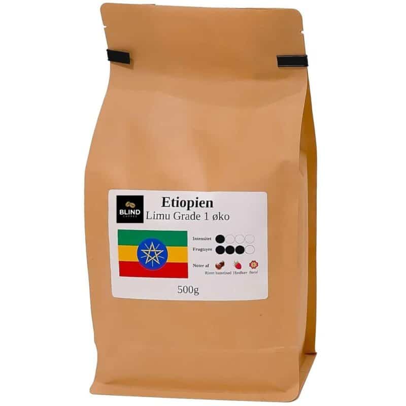Etiopien Limu Grade 1 økologiske kaffebønner 500 gram